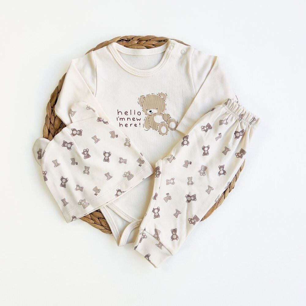 Dreamline Baby Organic Cotton Bodysuit & Pants Set  I am New Here